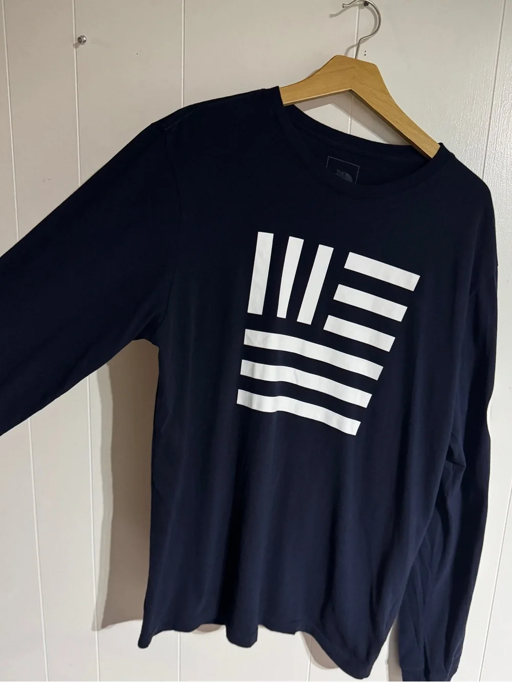 The North Face Navy Blue T-shirt USA Edition Long Sleeve Shirt America